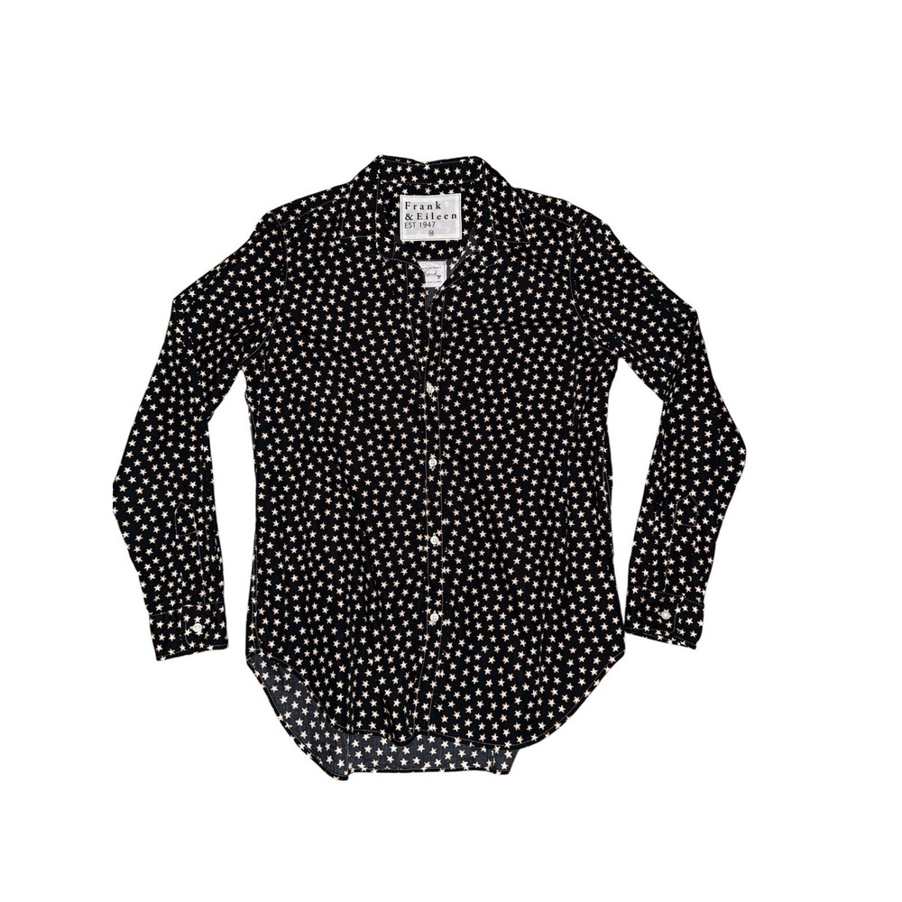 Frank & Eileen Eileen Star Print Relaxed Button-Up Shirt Size Medium Office